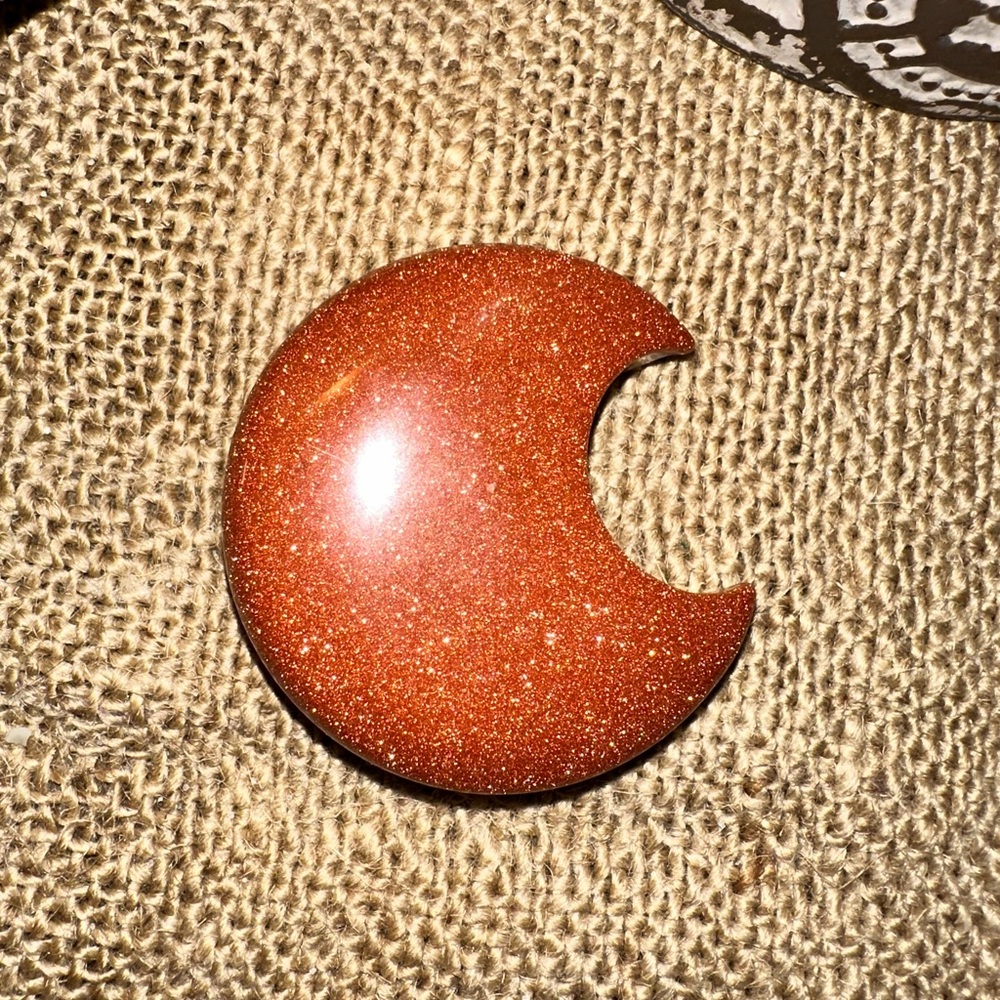 Goldstone Moon Carving